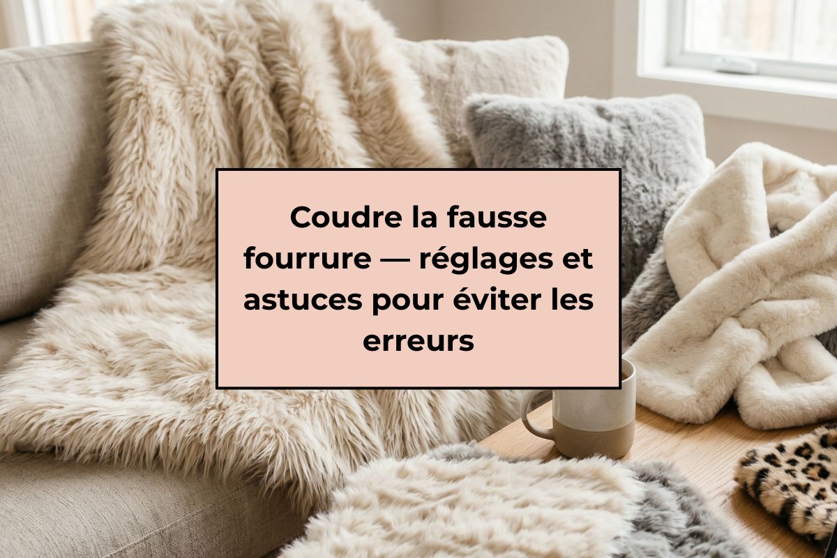 Coudre la fausse fourrure — réglages et astuces pour éviter les erreurs