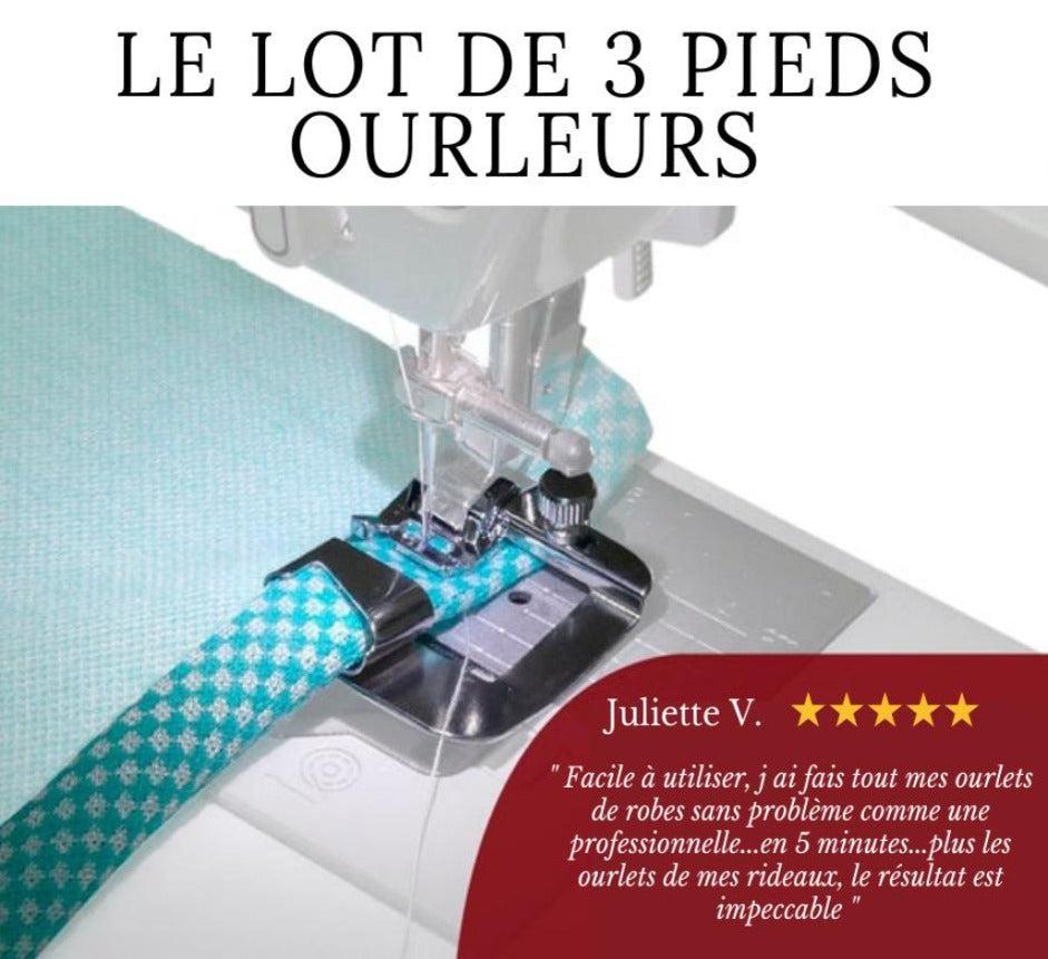 Lot de 3 Pieds Ourleurs