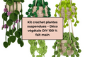 Kit crochet plantes suspendues – Déco végétale DIY 100 % fait main