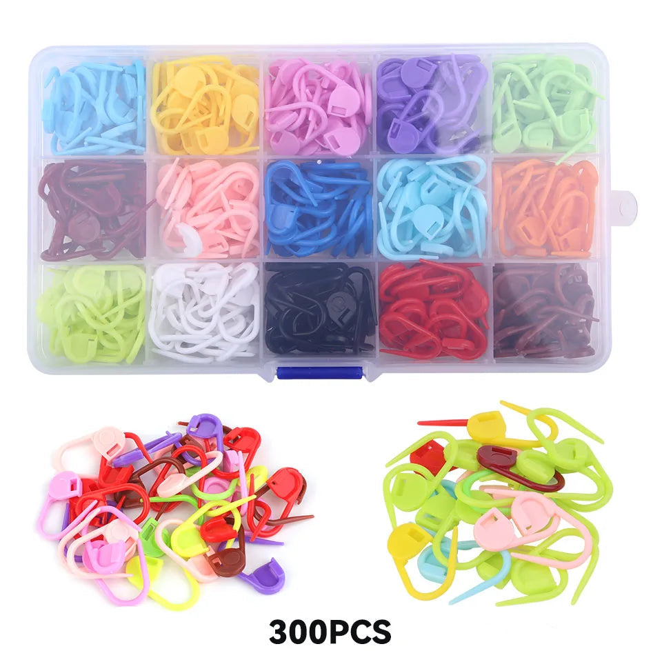 DaKuan Lot De 450 Anneaux Marqueurs De Maille Pour Tricot - Grand/Moyen/Petit - Couleurs Aléatoires