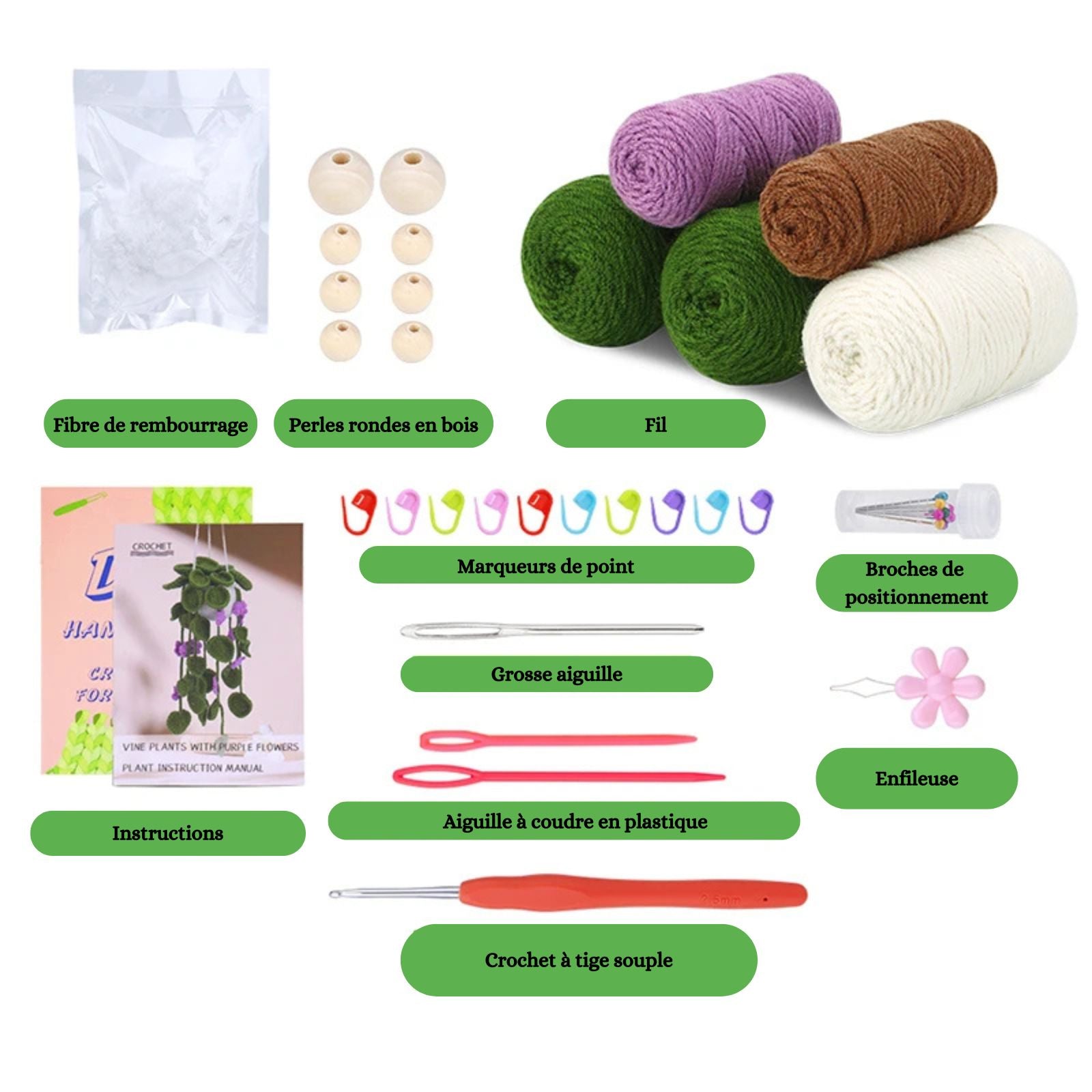 Kit de Plantes Suspendues Crochet