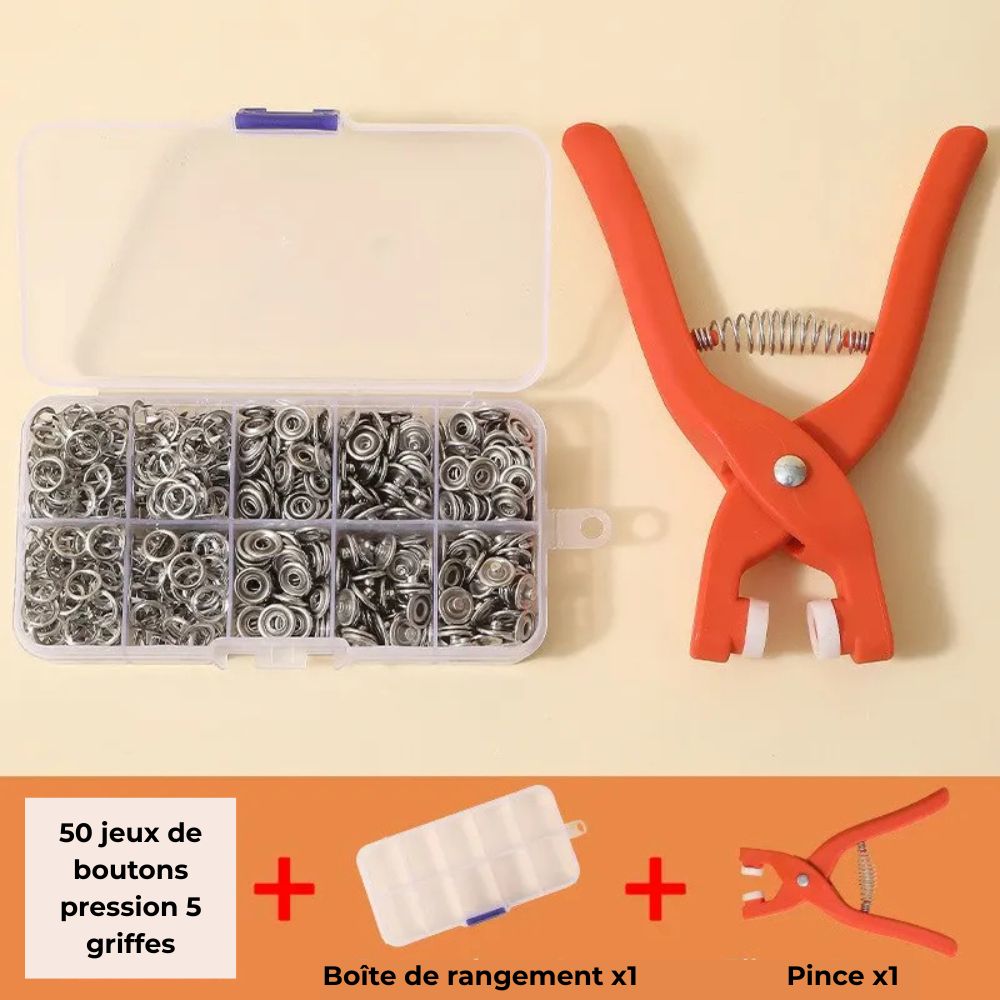 Pince à Boutons Pression + 50 Pressions
