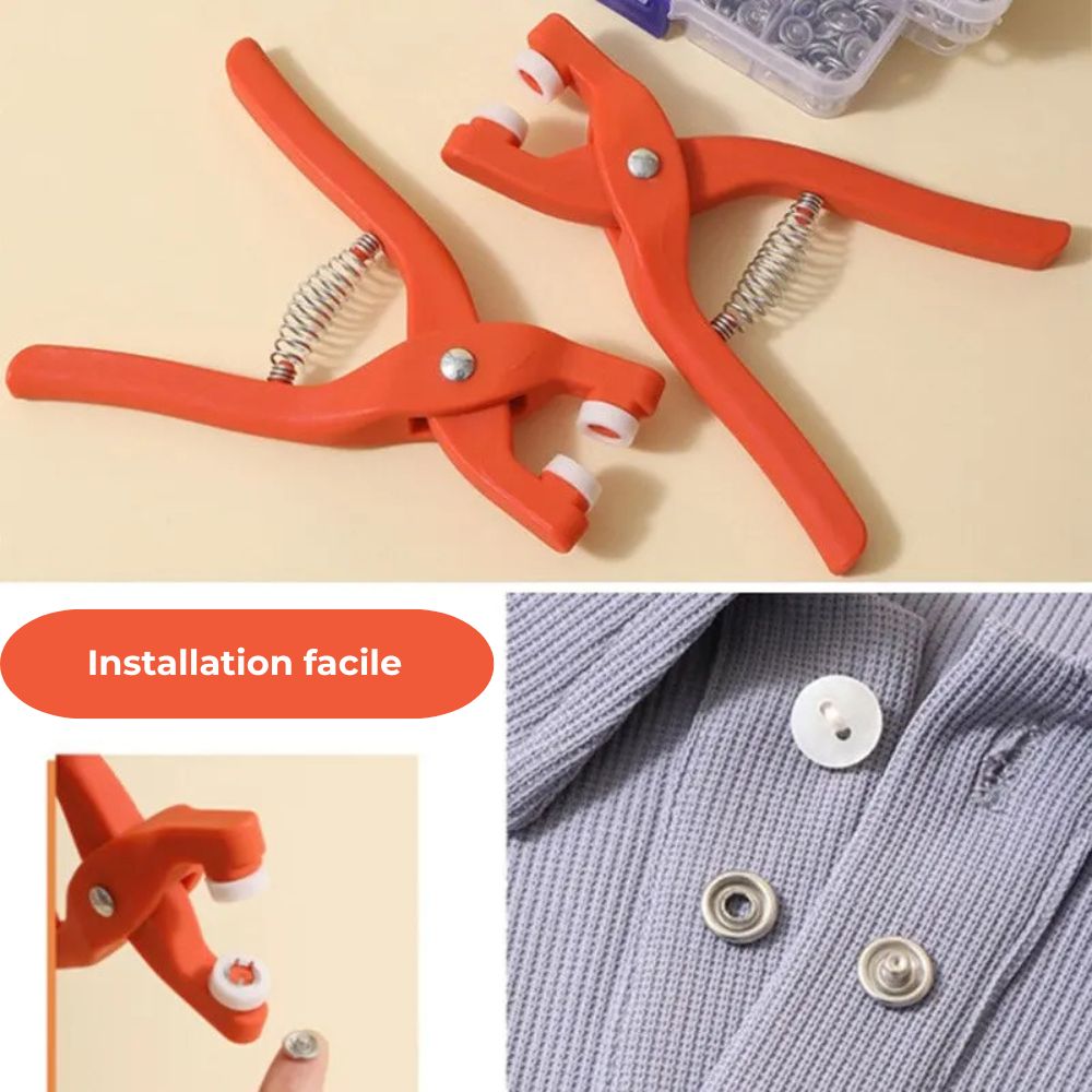 Pince à Boutons Pression + 50 Pressions
