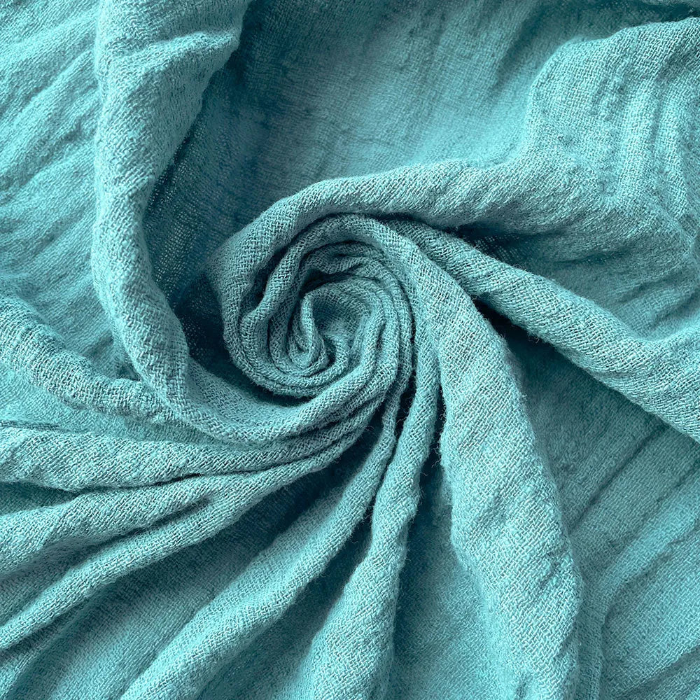tissus lin bleu clair