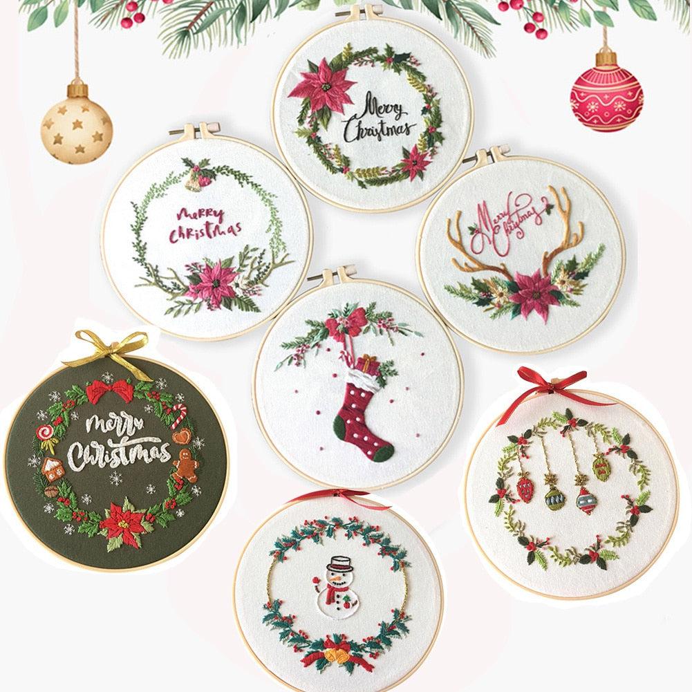 Kits de Broderie Noël Floral